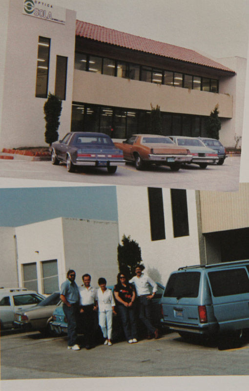 The first building at the Otay facility.  L to R: Jim Lowrie, Russell Evans, Vicki Villanueva, Diane George and Mark Beardslee